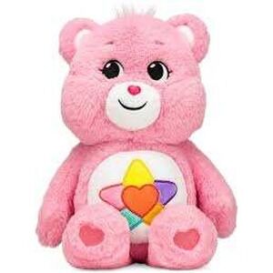 Care Bears Togetherness Bear Plush Rainbow Tie Dye Flower Belly Badge - Size 14"